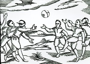 エリザベサンフットボール（木版画） 作： English School